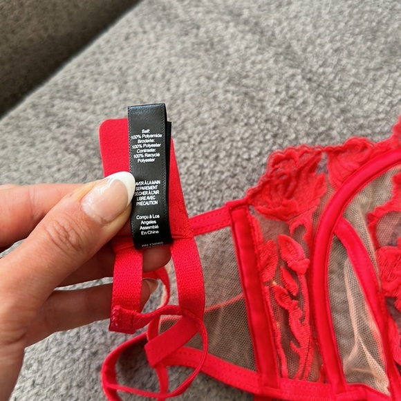 For Love & Lemons Floral Mesh Bra - Picture 7 of 7